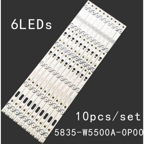 10pcs/kit LED Backlight strip 6lamps 5835-W5500A-0P00 For Skyworth 55G6A screen RDL550WY