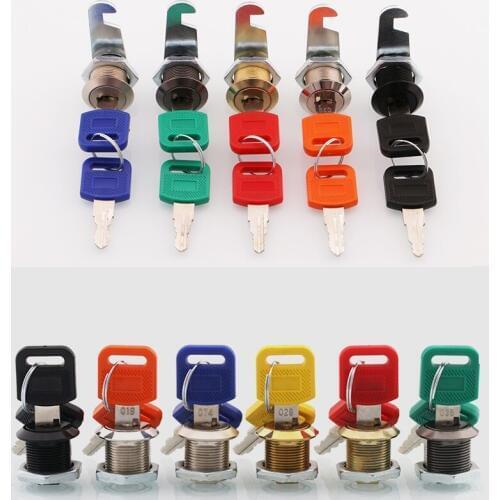 10Pcs/Lot Colorful 16mm Cam Lock Locks for File Cabinets Desk Drawer Toolboxes Mailbox Security Locker