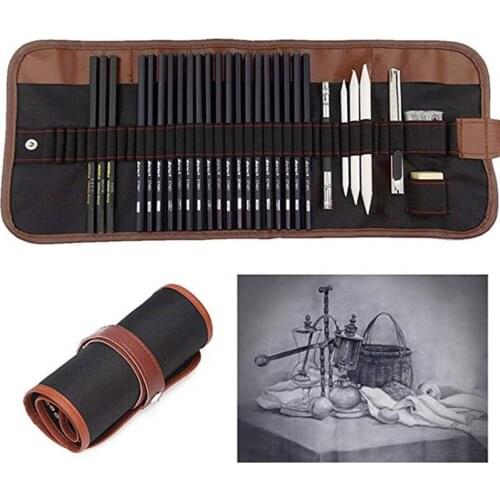 29pcs/Set!! Charcoal Pencil Eraser Art Craft Painting Sketching Kit Artists Pencils Earser Drawing Supplies Drawing Sketch Set