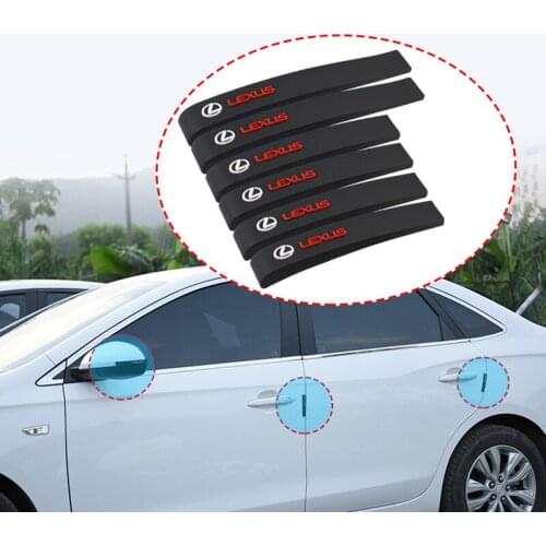 6Pcs Car Door Rearview Mirror Anti-collision Bars Protector Stickers For Lexus GS GX IS LS LX NX RX UX GX460 Ct200h ES Fsport