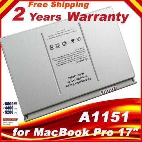 [Special Price]Laptop Battery For Apple MacBook Pro 17 A1189 MA092TMA897X/A MA611B A1151 A1212 battery for laptop Fast shipping