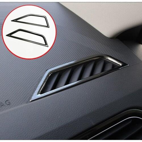 Car Interior Accessories Front Panel Side Air Condition Vent Outlet Frame Cover Trim for Tiguan L 2017
