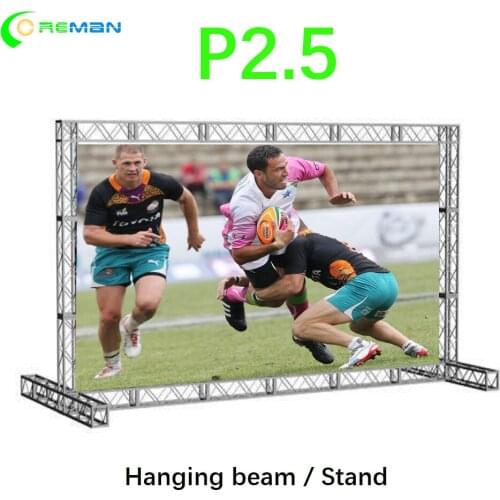 Rental led screen flight case P2.5 high resolution 128x64pixel HD Display Full Color panel Advertising Screen