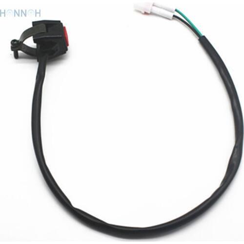 Motorcycle Hazard Light Switch Warning Emergency Lamp Signal Flasher Wires Plug Switch ON/OFF Mini Button