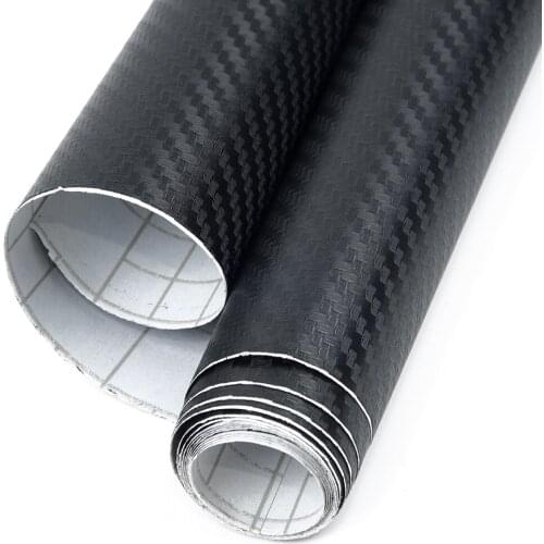 127*30cm Automobile 3D Carbon Fiber Vinyl Wrap Sheet Roll Film Sticker Whole Exterior Film Door Handles Sticker Wings Wrapping