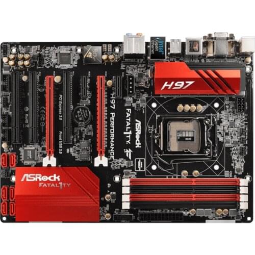 Used original slot LGA1150 H97 motherboard for ASRock Fatal1ty H97 Performance desktop board USB3.0 SATA3 DDR3