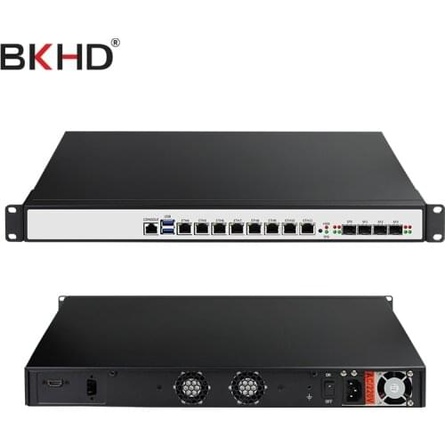 Firewall appliance intel core i5 9400 for pfSense with 1u rackmount case 4 SFP ports firewall hardware 8