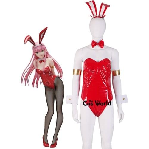 DARLING in the FRANXX ZERO TWO 02 Bunny Girl Jumpsuits Uniform Outfit Anime Cosplay Costumes