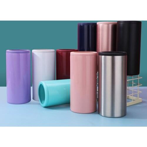 Double-layer vacuum 12oz cola can thermos mug 304 stainless steel beer cold preservation mug household tableware