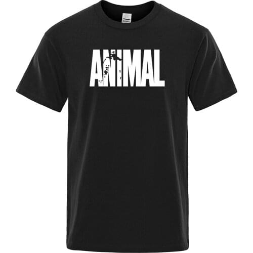 Hot 2019 Summer Harajuku Men Animal Iconic T Shirt Harajuku Brand Mens T-shirts Harajuku T-shirt O-Neck Gyms Musclefitting Top