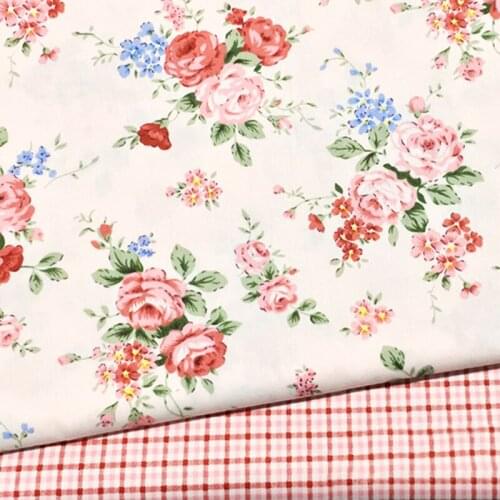 Beautiful Rose Cotton Twill Fabric 100% Cotton Fabric For bed dress Material