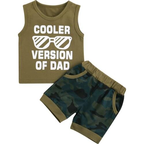 Ma&Baby 0-24M Casual Newborn Toddler Baby Boy Clothes Set Cute Letter Vest T shirt Tops Camo Shorts Outfits Clothing Costumes