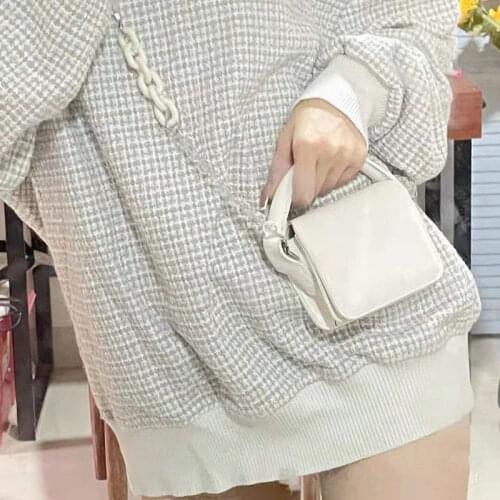 Women Bag MINI PU FLAP Chains Fashion Solid Hasp Shoulder Bag Handbag Pures and Bags Crossbody Korean Lady Girls Bag Sweet