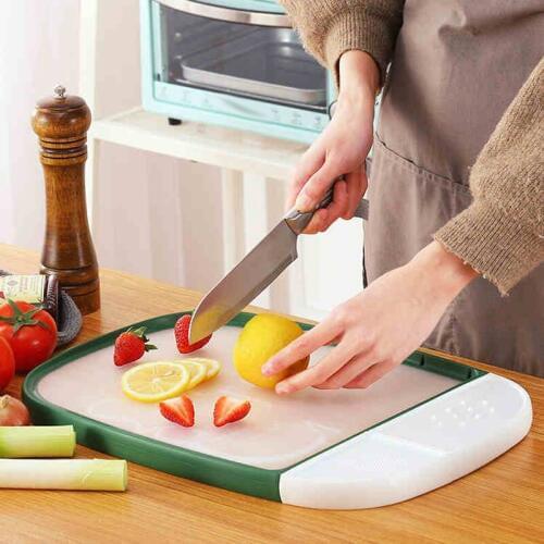Multifunction Double-Sided Cutting Board Anti-Microbial Cut Drain For Kitchen New Design