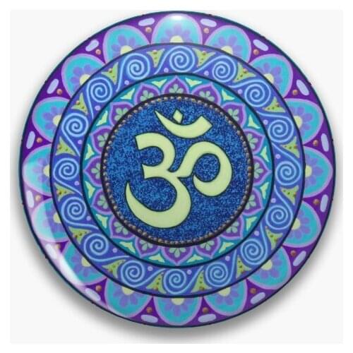 Om Mandala Soft Button Pin Clothes Collar Metal Jewelry Cute Badge Fashion Cartoon Brooch Women Decor Creative Funny Lover