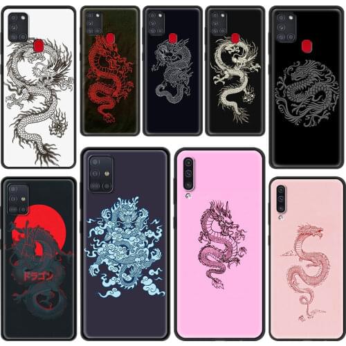 Soft TPU Case for Samsung Galaxy A32 A52 A72 4G A21S A51 A71 A12 A02S A21 EU A41 A31 5G Phone Coque Shell Cartoon Dragon