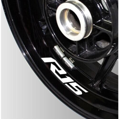 New Motorcycle Reflective wheel Tire logo creative stickers rim inner Decorative waterproof decals for YAMAHA R15 v3 r 15 v2