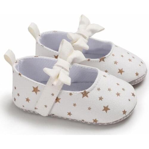 Baby Girls First Walkers for Newborn Autumn Soft Sole Non-Slip Infant Bowknot Princess Shoes Sneakers 0-18M