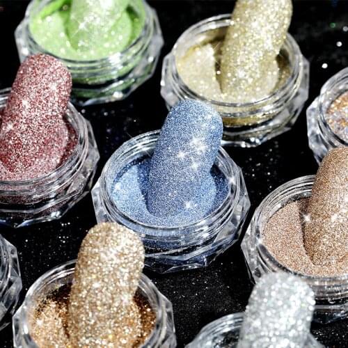 Nail Art Broken Diamond Powder New Explosive Flash Microcrystalline Diamond Super Flash Loose Powder Nail Sequin Ornaments