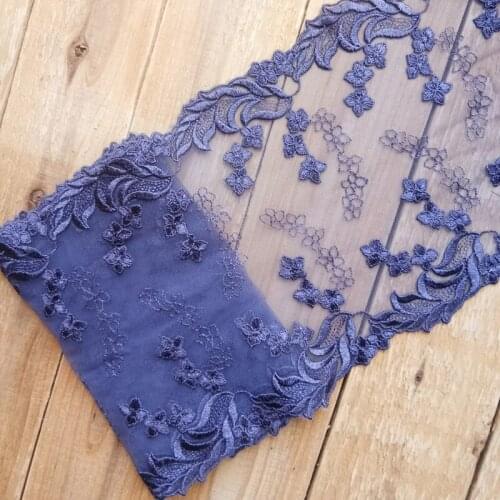 13meters Mesh Tulle Embroidery Fabric Handmade Lace Trim Childrens Clothing Accessories Floral Trimming
