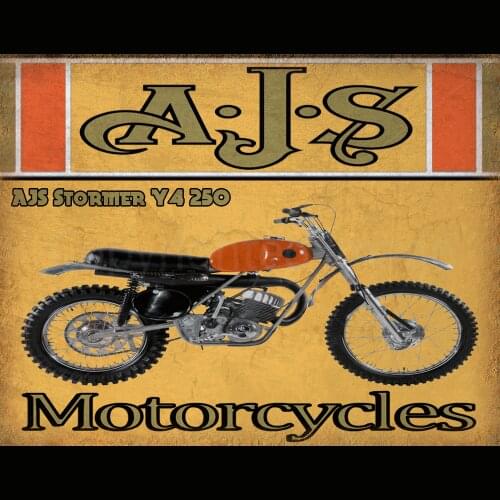 Stormer Y4 250 MOTORCYCLE METAL TIN SIGN POSTER WALL PLAQUE