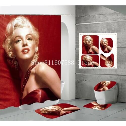 Marilyn Monroe Sexy Woman Shower Curtain Bath Curtain Set Fashion Bathroom Curtain Beauty Home Decor Dropshipping