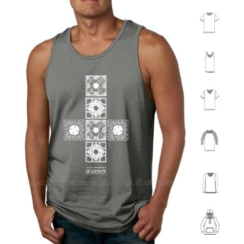 Hellraiser Box-Clive Barker Tank Tops Vest 100% Cotton Hellraiser Pinhead Cenobite Monster Demon Horror Movie Halloween
