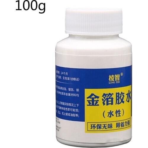100g Gilding Glue Gold Leaf Foil Water-based Glue for Metal Foil Sheets Arts Craft Paper Home Decor