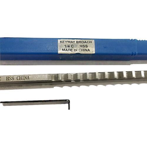 1/4 C Push-Type Keyway Broach Inch Size HSS Broach Cutting Cutter CNC Machine Tool New