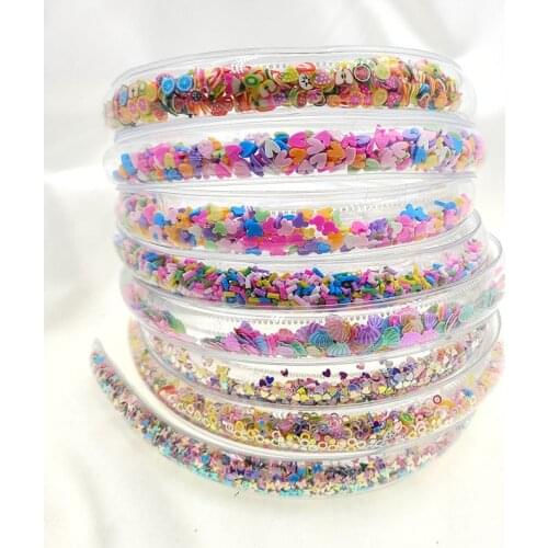 1PC New Arrival Girls Hairbands Fruit Sequin Quicksand Hair Hoops Bling Bling Headbands Lovely Korean Glitter Hair Accessories