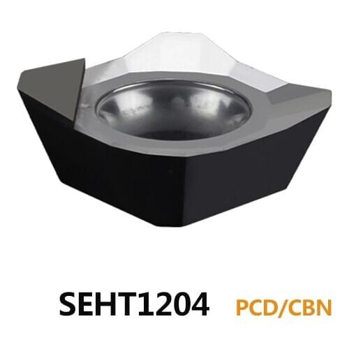 1pc SEHT1204 PCD SEHT1204 CBN Diamond Cubic boron nitride Inserts High hardness CNC Lathe cutter Grooving Turning Tool