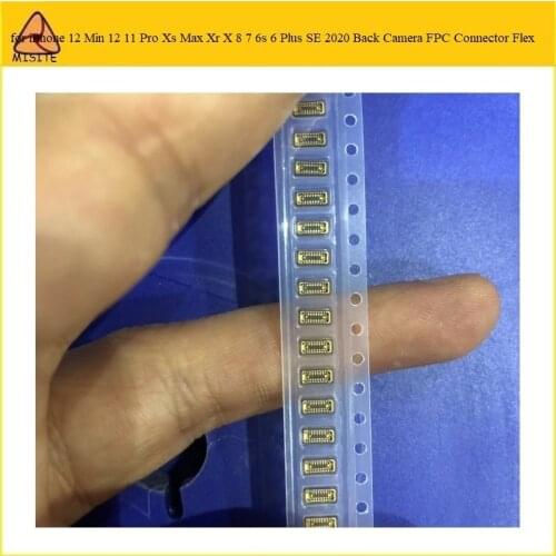 10Pcs Origin Back Main Face Module Camera FPC Connector Flex Cable for iPhone 12 Mini 12 11 Pro Xs Max Xr X 8 7 6s 6 Plus SE2020