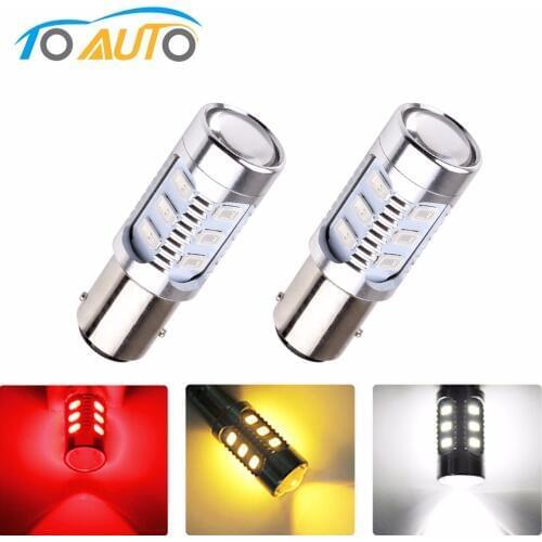 2pcs 1157 12 5630 SMD BAY15D led chips High Power lamp 21/5w led car bulbs brake Lights Source parking 12V White Red Yellow
