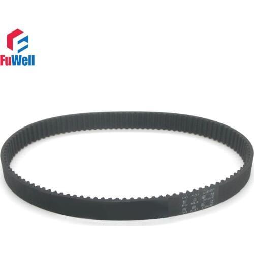 2pcs HTD3M Timing Belt 15mm Width Rubber Transmission Belt 432/435/438/441/444/447/450/453/456/459/462mm Pitch Length Gear Belt
