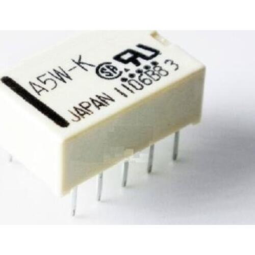 2 PCS Relais A5W-K DIP-10 Relay 2x UM 5V Audio Signal