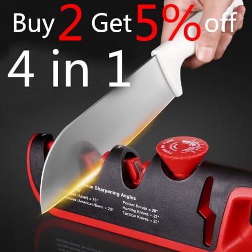 4 in 1 Multifunctional sharpener household kitchen high-precision sharpening stone fast blade scissors kitchen knife quick hot