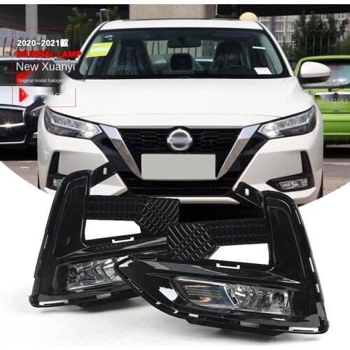 For Nissan Sylphy Front Fog Light Assembly 2020 2021 Daytime Running Light Anti-fog Light Front Bumper Light