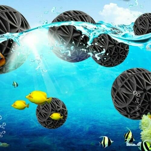 50PCS 26mm Aquarium Bio Balls Filter Media Fish Tank Pond Water Bioballs Fish Tank Aquarium Filter Biological Culture Ball
