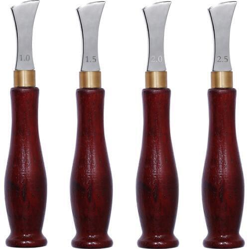 1/2/2.5MM Leather Edge Creasing Tool Stainless Steel Blade Shallow Groove Press Line Polished Finish Press Edge Marking Creaser