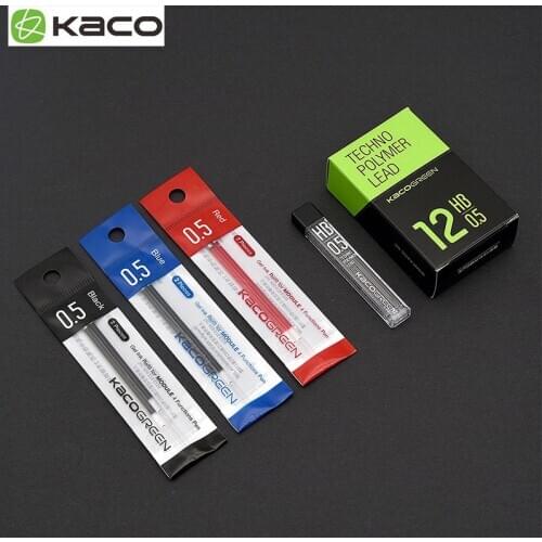 KACO 4 In 1 Multifunction Pens Refill 0.5mm Black Blue Red Refill Gel Pen Mechanical Pencil Office School Writing