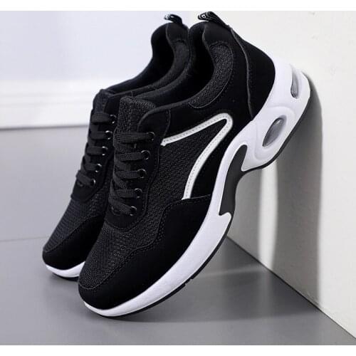 Men White Shoes Air Cushion Sneakers Breathable Outdoor Walking Sport Shoes For Male Lace-up Casual Shoes Bubble Men Footwear