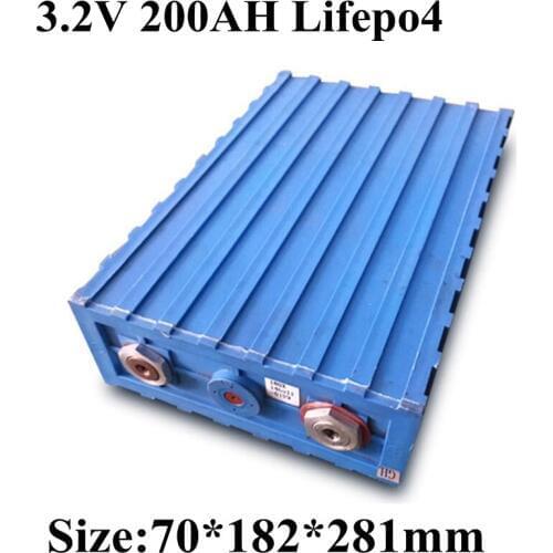 16pcs 3.2V 200Ah LiFepo4 Lithium Battery for 12V 24V 36V 48V Battery Pack DIY Solar Energy System Golf Carts EV RV UPS Home ESS