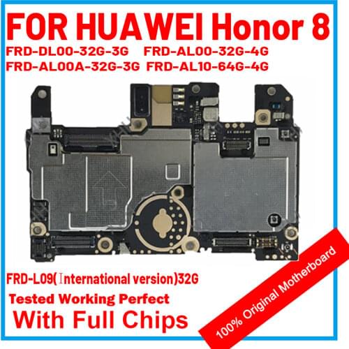 For HUAWEI Honor 8 Motherboard FRD-DL00,FRD-AL00,FRD-AL00A,FRD-AL10,FRD-L09 Global Original Mainboard EMUI Android Logic Board