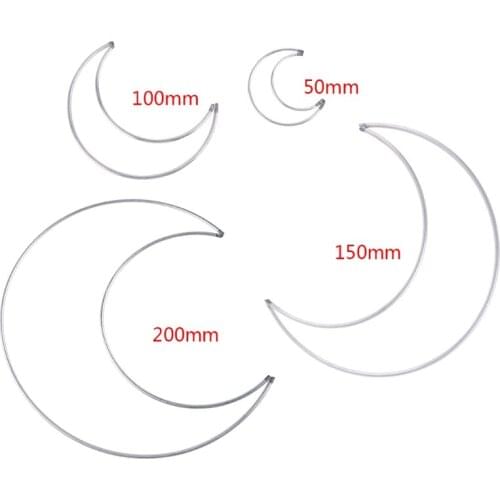 Metal Dream Catcher Moon Hoop for DIY Handmade Dreamcatcher Macrame Accessories