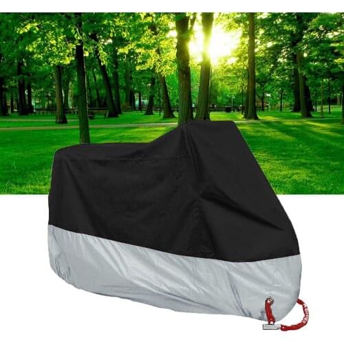 Motorcycle Motorbike Waterproof Water Resistant Rain UV Protective Breathable Cover Outdoor Indoor With Storage Bag Size (Blac