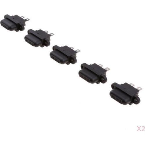 10 Pieces 30A Amp Auto Standard Blade Fuse Holder Box Set for Car /Boat /Truck