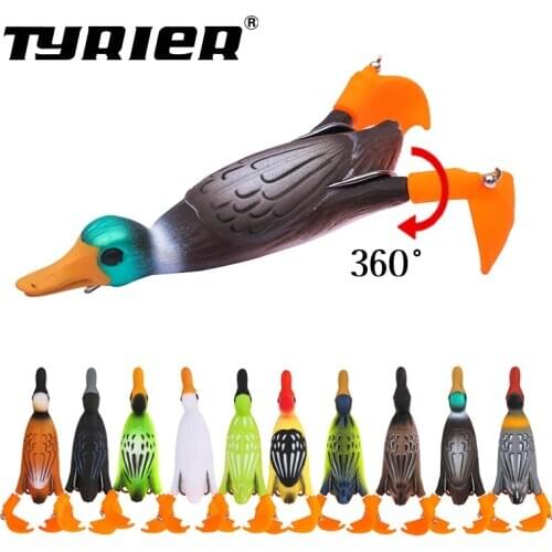 New Lure bait duck thunder frog black fish specially kill 9.5cm 12g water surface propeller tractor road sub fake bait