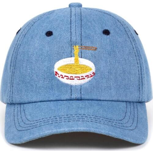 2018 New Style Adjustable Instant Noodles Embroidery Cotton Baseball Hat Unisex Baseball Cap Casual Dad Hats Girl Snapback Caps