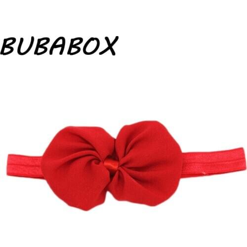 Solid Color Chiffon Butterfly Bowknot Elastic Hairbands 14 Colors scrunchy Fashion Hair Accessories 2018