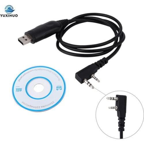 Original 2 Pins Plug USB Programming Cable with CD Software For Baofeng UV-5R UV5R serise BF-888S Kenwood Radio Walkie Talkie
